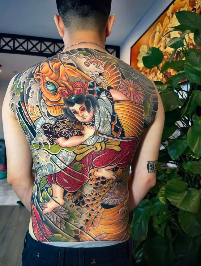 Koi Fish Tattoo Meaning: Dragon Gate Legend