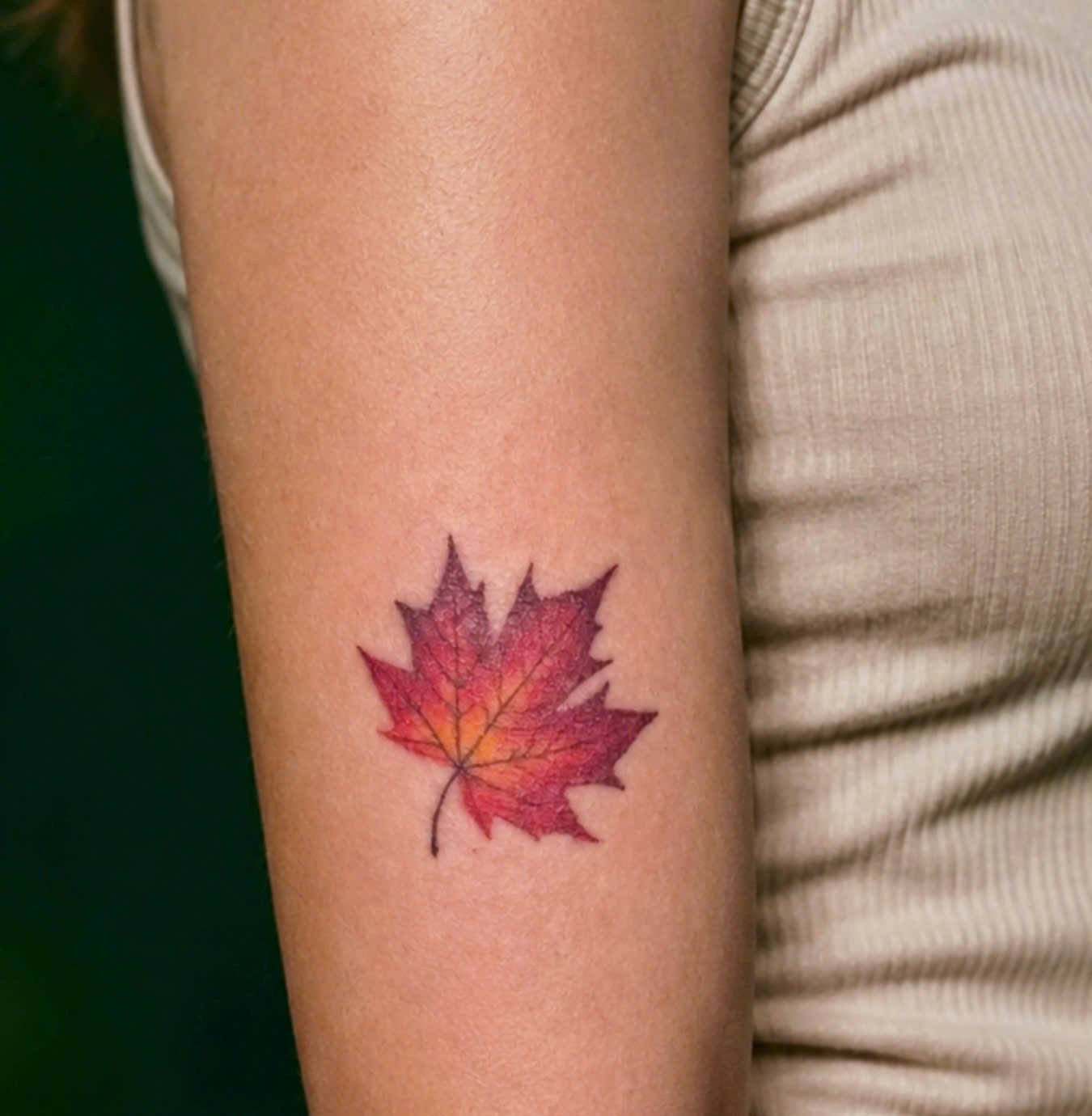Maple Leaf Tattoo Meaning: Canada, Momiji and Autumn Change